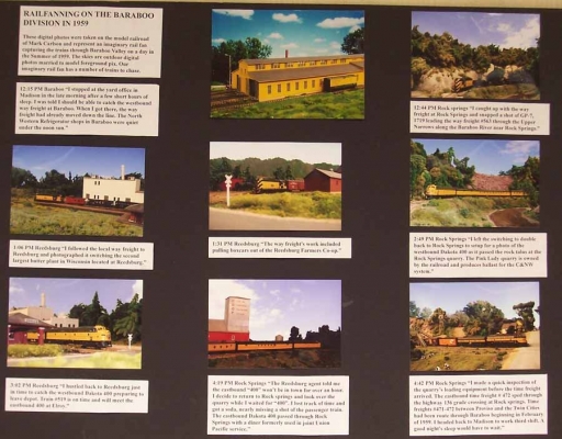 Layout photos of a trip to Baraboo
The CNWHS encourages layout photos and Mark Carlson delivered with a fine layout of photos showing Railfanning on the Baraboo Division in 1959.
