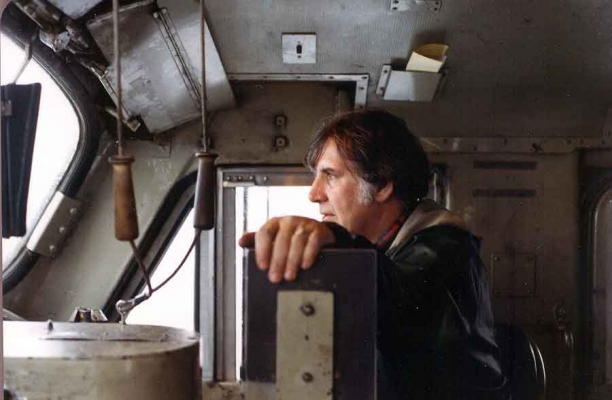 Engineer  Chicago, IL
Engineer Don Derocher is at the controls of an E8 passenger locomotive.  Don’s 42 year career in engine service on the Wisconsin Division began in 1956.  Jim H. Yanke photo, Feb. 1983.
Keywords: Engineer E8 Chicago
