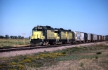 PRBFA arriving at the east end of the yard at Chadron. Ne. on 9-13-85  Photo by RJW.jpg
