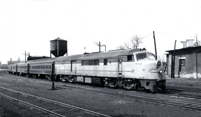 Freeport, IL
Baldwin built DR6-2-1000, 5000A, on the Freeport to Chicago local.  This one of a kind unit was built in 1948 and retired in 1958.  Photo, taken in 1950, from N.I.U. Archives, W.W. Embree collection.  C&NW Historical Society Archives collection.
Keywords: Freeport, IL